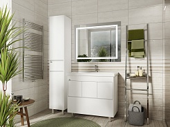 Misty Шкаф пенал Алиса 35 L белый – фотография-3